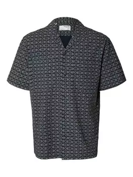 Повседневная рубашка SELECTED HOMME Comfort fit Button Up Shirt, морской синий