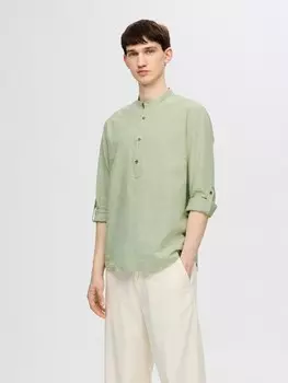 Повседневная рубашка SELECTED HOMME Regular fit Button Up Shirt, светло-зеленый