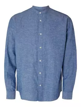 Повседневная рубашка SELECTED HOMME Regular fit Button Up Shirt, сапфировый