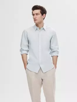 Повседневная рубашка SELECTED HOMME Slim fit Button Up Shirt, синий
