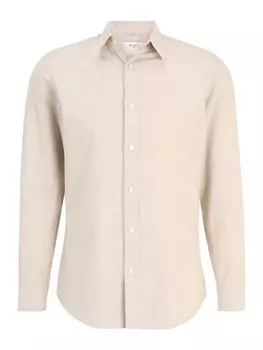 Повседневная рубашка SELECTED HOMME Slim fit Button Up Shirt, пятнистый бежевый