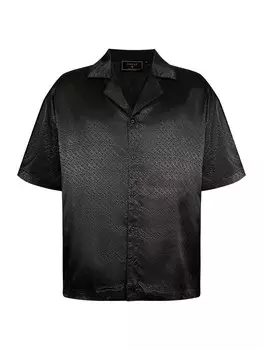 Повседневная рубашка SikSilk Regular fit Button Up Shirt, черный
