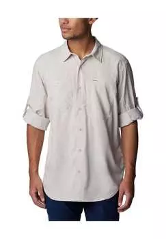 Повседневная рубашка "silver ridge utility" стандартного кроя с длинным рукавом и воротником-стойкой Columbia, серый