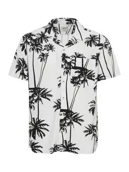 Повседневная рубашка !Solid Comfort fit Button Up Shirt Ivalde, белый