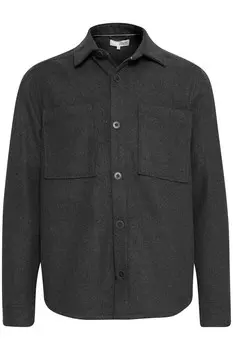 Повседневная рубашка !Solid Regular fit Button Up Shirt Tam, пятнистый серый