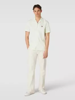 Повседневная рубашка свободного кроя из хлопка с узором по всей поверхности Tommy Jeans, светло-желтый