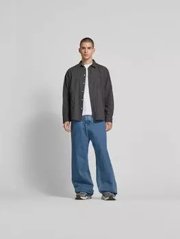 Повседневная рубашка свободного кроя с нагрудным карманом Wood Wood