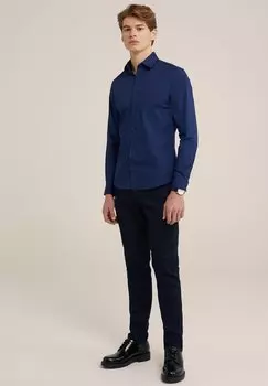 Повседневная рубашка The Smart Shirt WE Fashion, синяя