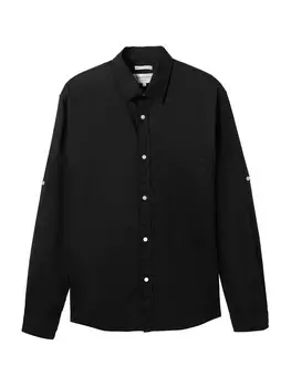 Повседневная рубашка TOM TAILOR DENIM Comfort fit Button Up Shirt, черный
