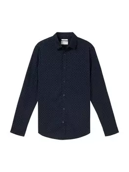 Повседневная рубашка TOM TAILOR Regular fit Button Up Shirt, темно-синий