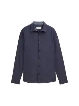 Повседневная рубашка TOM TAILOR Regular fit Button Up Shirt, темно-синий