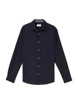 Повседневная рубашка TOM TAILOR Regular fit Button Up Shirt, темно-синий
