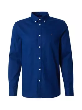 Повседневная рубашка TOMMY HILFIGER Slim fit Button Up Shirt FLEX, темно-синий