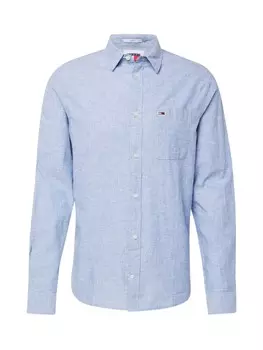 Повседневная рубашка Tommy Jeans Regular fit Button Up Shirt, пятнистый синий