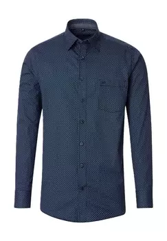 Повседневная рубашка, удобная посадка, длинные рукава, воротник Кент, мужская CASAMODA, цвет 100 Blau