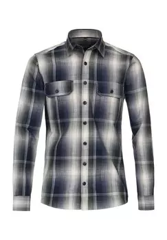 Повседневная рубашка, удобная посадка, длинные рукава, воротник Кент, мужская CASAMODA, цвет Gruen