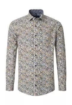 Повседневная рубашка, удобная посадка, длинные рукава, воротник Кент, мужская CASAMODA, цвет 300 Gruen