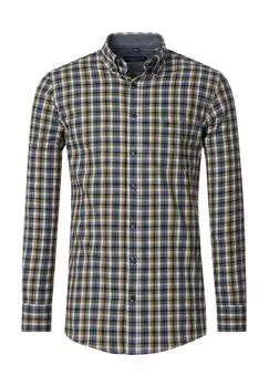 Повседневная рубашка, удобная посадка, длинный рукав, воротник на пуговицах, мужская CASAMODA, цвет 100 Blau