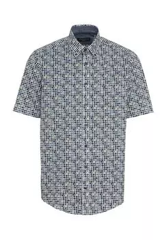 Повседневная рубашка, удобная посадка, короткий рукав, воротник на пуговицах, мужская CASAMODA, цвет 102 Blau