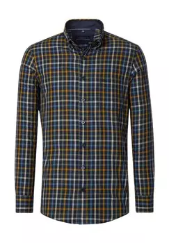 Повседневная рубашка, удобная посадка, воротник на пуговицах, мужская CASAMODA, цвет 100 Blau