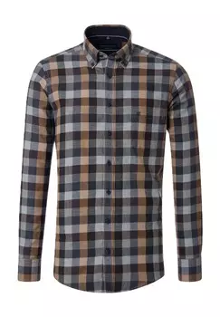 Повседневная рубашка, удобная посадка, воротник на пуговицах, мужская CASAMODA, цвет 101 Blau