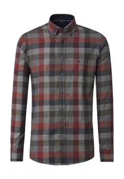 Повседневная рубашка, удобная посадка, воротник на пуговицах, мужская CASAMODA, цвет 453 Blau