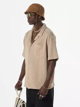 Повседневная рубашка VAMOS CLO Comfort fit Button Up Shirt Candytuft, бежевый