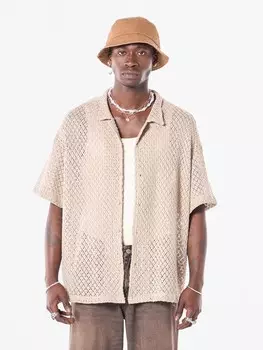 Повседневная рубашка VAMOS CLO Comfort fit Button Up Shirt Hairy Toad, бежевый