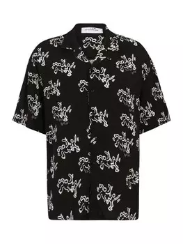 Повседневная рубашка Vertere Berlin Comfort fit Button Up Shirt BOOGIE, черный