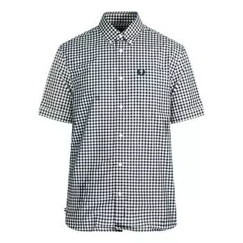 Повседневная рубашка в мелкую клетку Fred Perry, синий