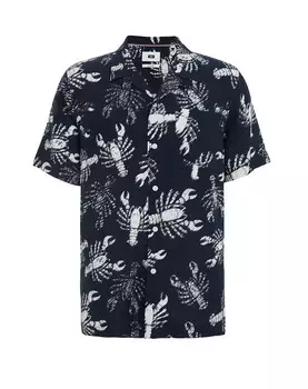 Повседневная рубашка WE Fashion Regular fit Button Up Shirt, темно-синий