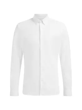 Повседневная рубашка WE Fashion Slim fit Button Up Shirt, белый