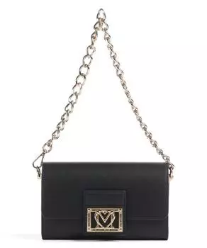 Повседневная шикарная сумка через плечо из искусственной кожи Love Moschino, черный