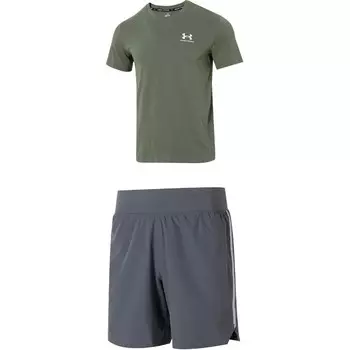 Повседневная спортивная одежда для мужчин, зеленый и серый Under Armour, зеленый