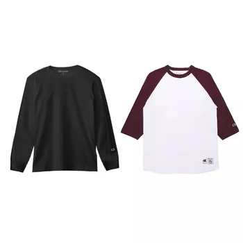 Повседневная спортивная одежда унисекс Champion, 2 Pack (Black+White with Burgundy Sleeves)