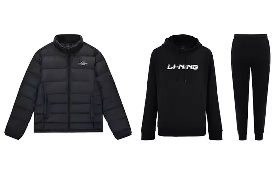 Повседневная спортивная одежда унисекс серии LiNing для настольного тенниса, черная