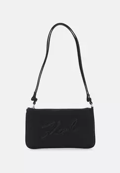 Повседневная сумочка Skuare Shoulder Pouch Grainy KARL LAGERFELD, черная