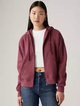 Повседневная толстовка с капюшоном на молнии Levi's, цвет Burgundy