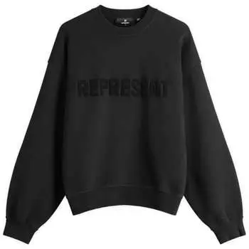 Повседневная толстовка с логотипом Crew Represent, черный