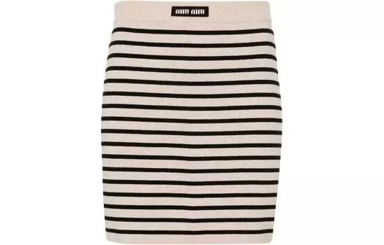 Повседневная юбка женская бежевая Miu Miu