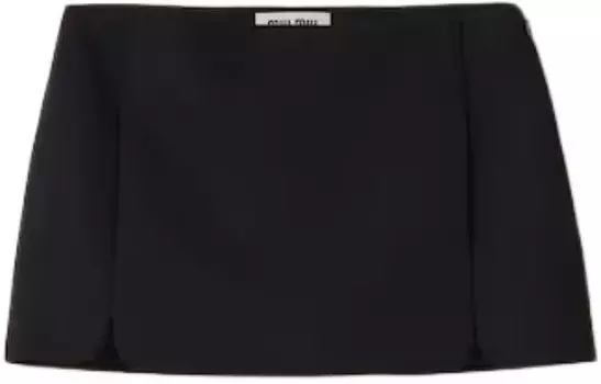 Повседневная юбка женская черная Miu Miu