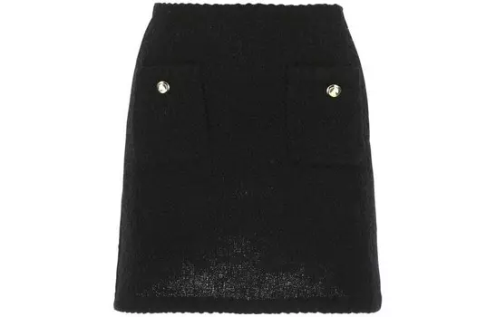 Повседневная юбка женская черная Miu Miu