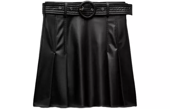 Повседневная юбка женская черная Zara