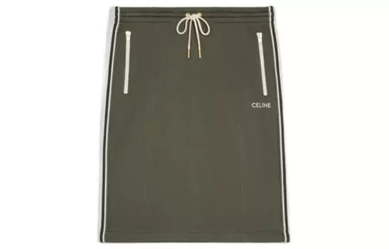 Повседневная юбка женская хаки Celine