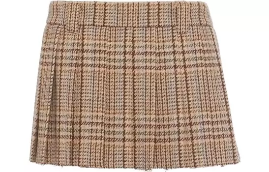 Повседневная юбка женская коричневая Miu Miu