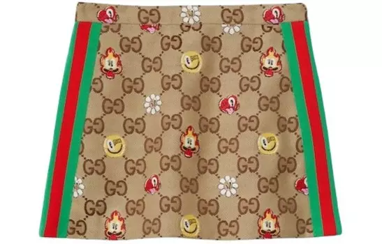 Повседневная юбка женская верблюжья Gucci