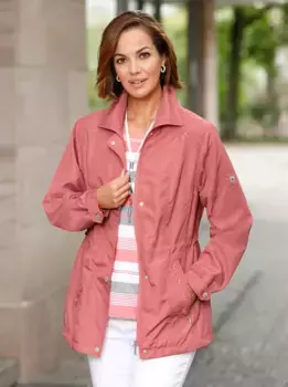 Повседневно смотрится длинная куртка, без капюшона Casual Looks, цвет Flamingo