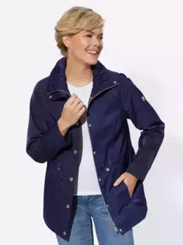 Повседневно смотрится длинная куртка, без капюшона Casual Looks, цвет морской волны