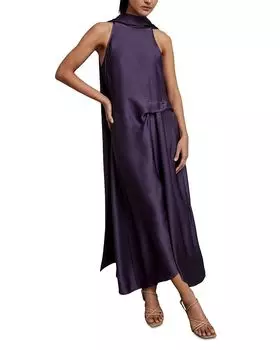 Повседневное миди-платье Petite Michelle Drape REISS, фиолетовый