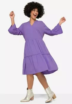 Повседневное платье A-LINIE-AUSSCHNITT 3/4-RMEL Angel of Style, фиолетовый